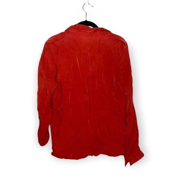 Edith Ella XL Orange Button Down Shirt Women’s Long Sleeve - Picture 5 of 5